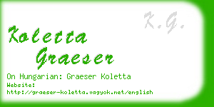 koletta graeser business card